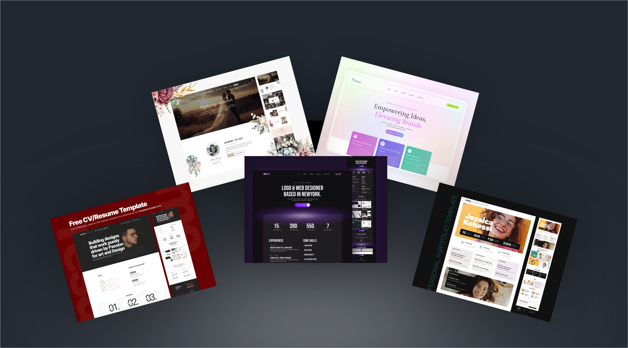 Designers & Photographers Portfolio Templates